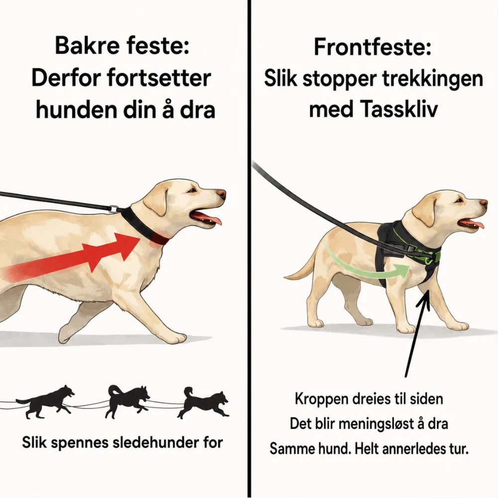 Tasskliv No-Pull hundesele